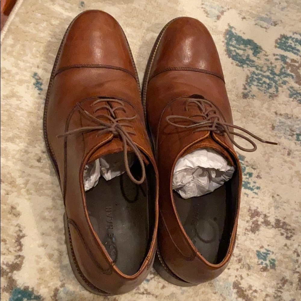 Brown leather men’s dress shoes